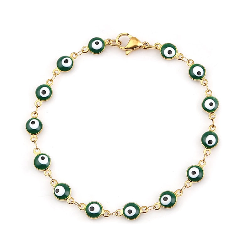 Amazon.com: Evil eye green string adjustable amulet bracelet : Handmade  Products