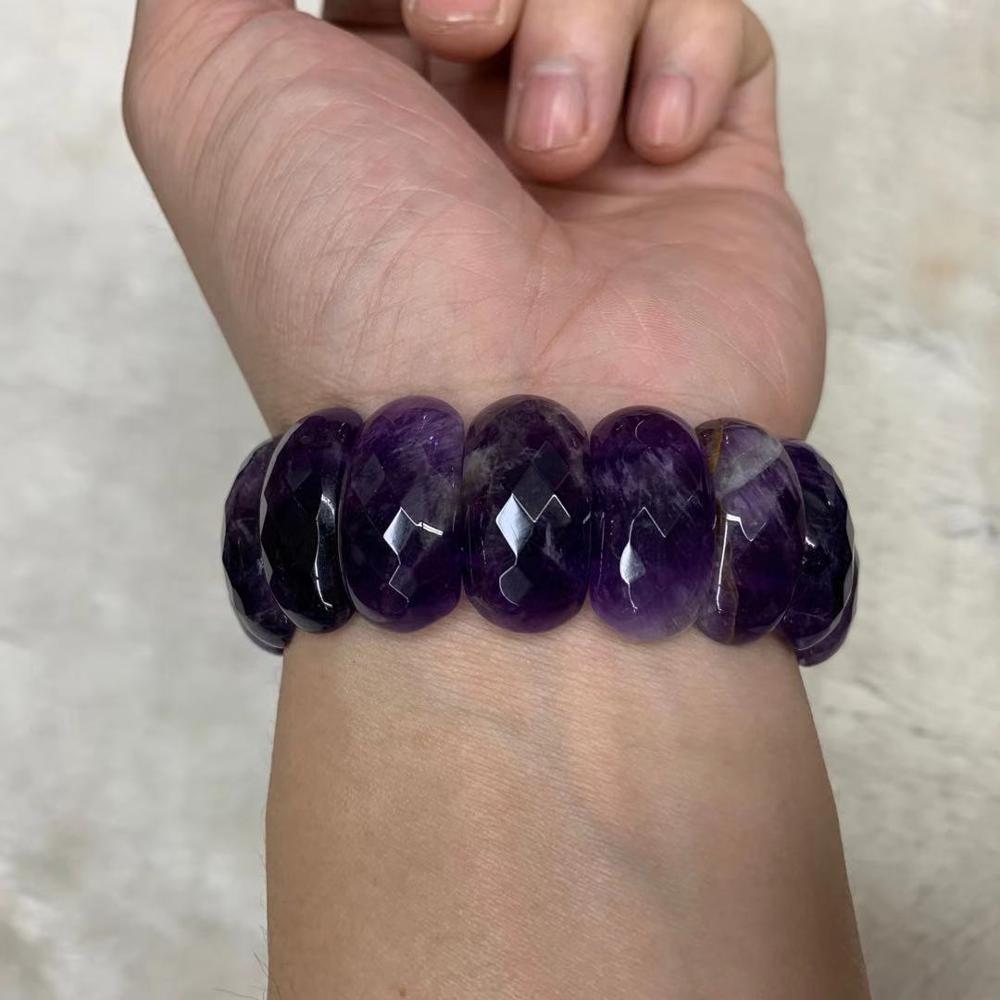 Buy Plus Value New Amethyst Bracelet For Students Education Memory,  Concentration Reiki Healing Aura Chakra Crystal Stone (1pc, Jute Bag) at  Amazon.in