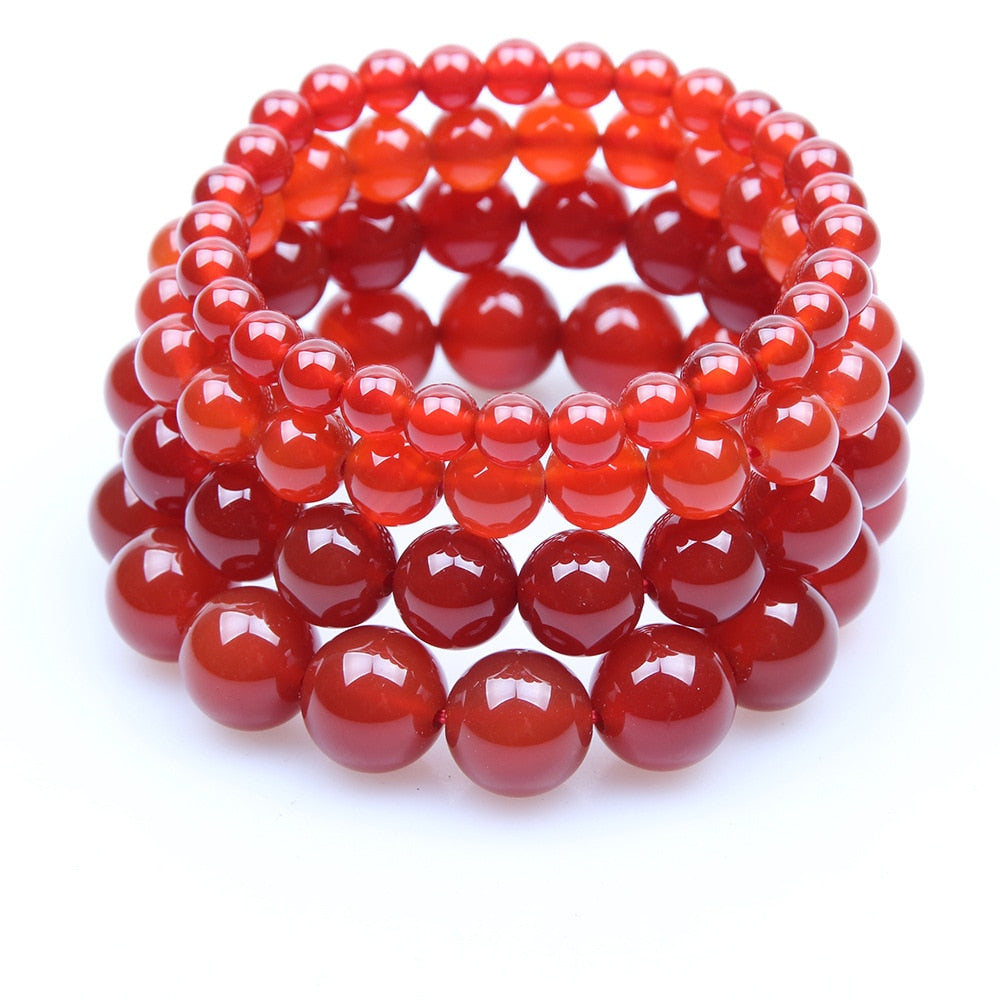 Crystal Gemstone Bracelet - Orange Carnelian - Handmade in the USA -  LocalWe.com, LLC